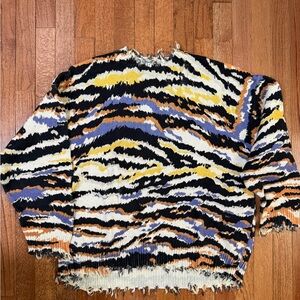 Women’s R13 Animal Print Crewneck Sweater - Medium